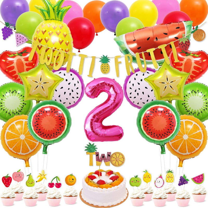 71 Packs Tutti Frutti Party Decorations Set Twotti Frutti Glitter Bann