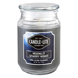 Scented Candles, Moonlit Starry Night Fragrance, One 18 Oz. Single-Wick Aromatherapy Candle With 110 Hours Of Burn Time, Gray