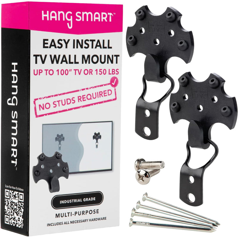 Hangsmart Tv Wall Mount No Stud Easy Install, Diy Hangs Any Tv In Minutes, 19-