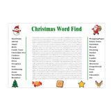 Giant Christmas Word Search Poster - 35.4"X23.6" Wall Game With 30 Words For Family & Office Parties