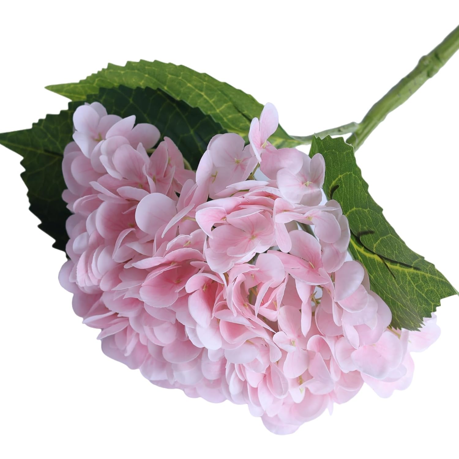 Pink Hydrangea Artificial Flowers - High-End 22.5Cm Oversized Heads (4Pcs) | Real-Touch Design | Perfect For Christmas, Weddings, Home Decor, Parties & Outdoor Use (Pink)