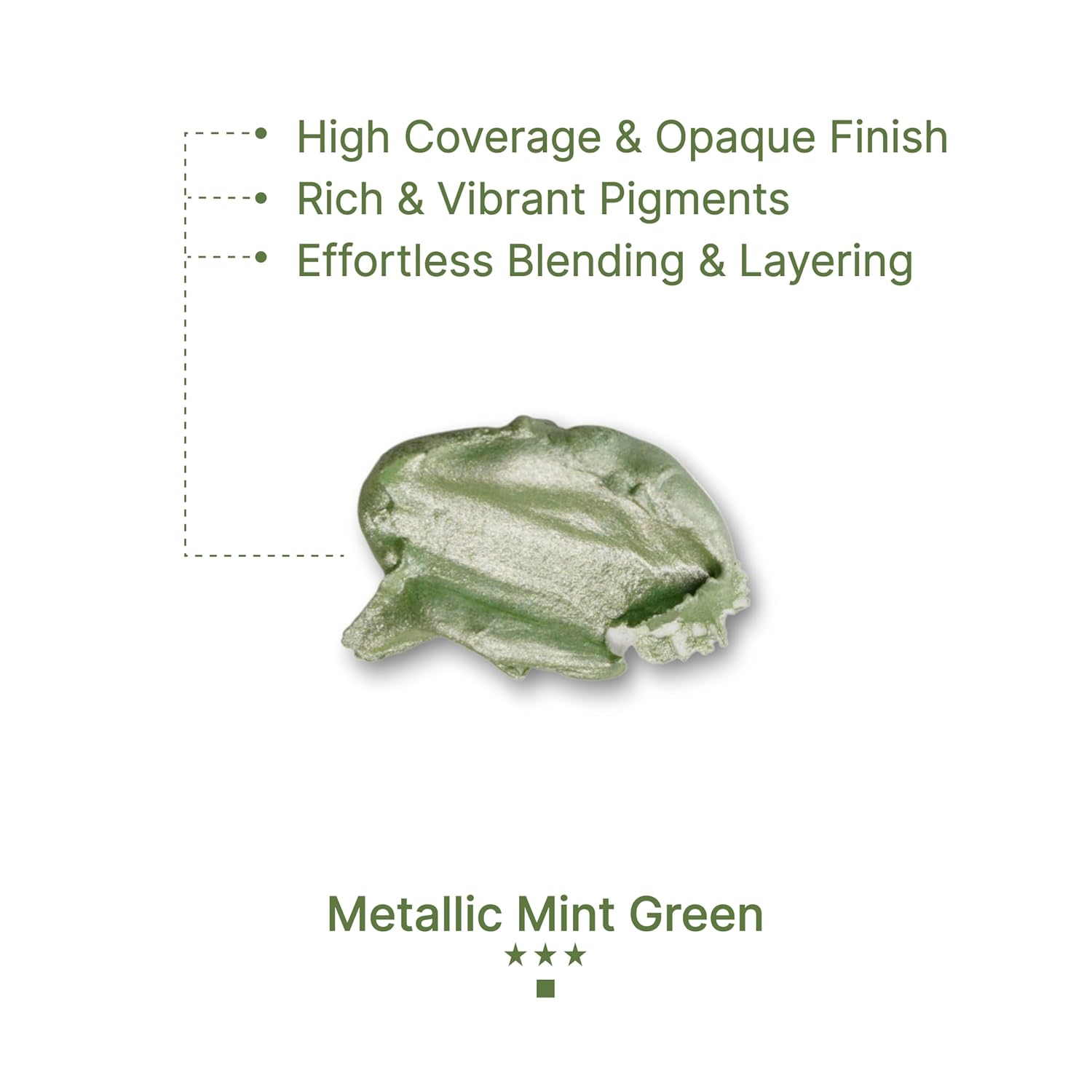 Gouache Metallic Mint Green Refills (50Ml/1.7Oz)|Intense Pigments, Easy Color Refill (2 Pcs.)