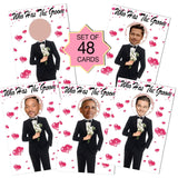 Bridal Shower Games Scratch Off Cards Kit-Funny Who Has The Groom Game,Floral Celebrity Cards For 48 Guests, Bachelorette Party & Wedding Shower Activities (6X4Inch)
