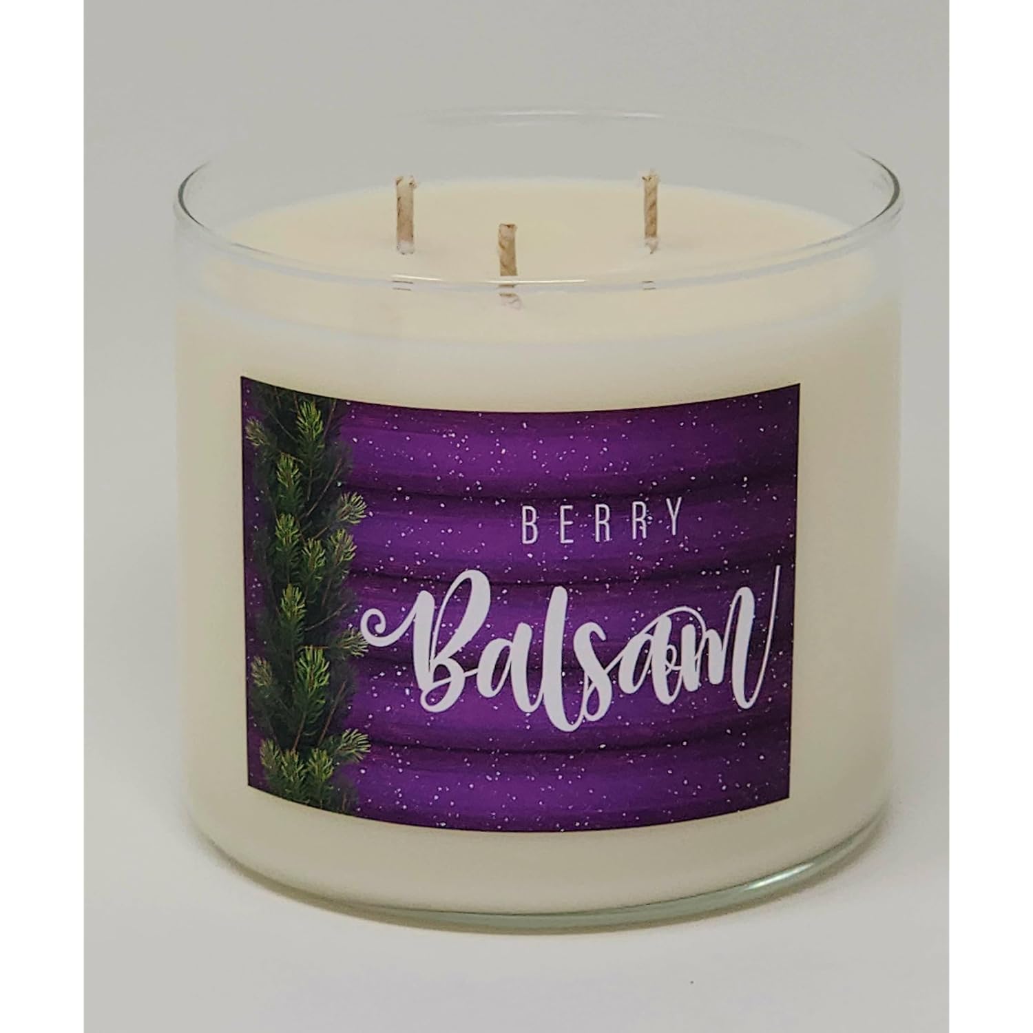 Berry Balsam Candle ~ Large 3- Wick Candle ~ Very Best Christmas Holiday Candle ~ All Natural Premium Soy And Coconut Wax ~ Highly Scented ~