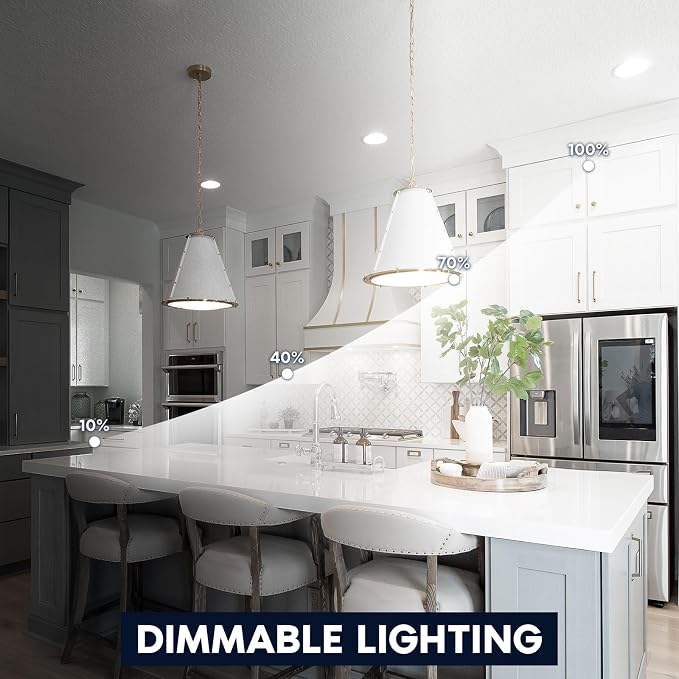 A23 LED Light Bulbs 33W 4000K Cool White 4000 Lumens Dimmable E26 Base UL Listed 6 Pack