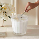 Scented Luxury 4-Wick Candle, Ocean Mist & Sea Salt - 43.7 Oz - Up To 120-Hour Burn Time - Reusable Glass Vessel