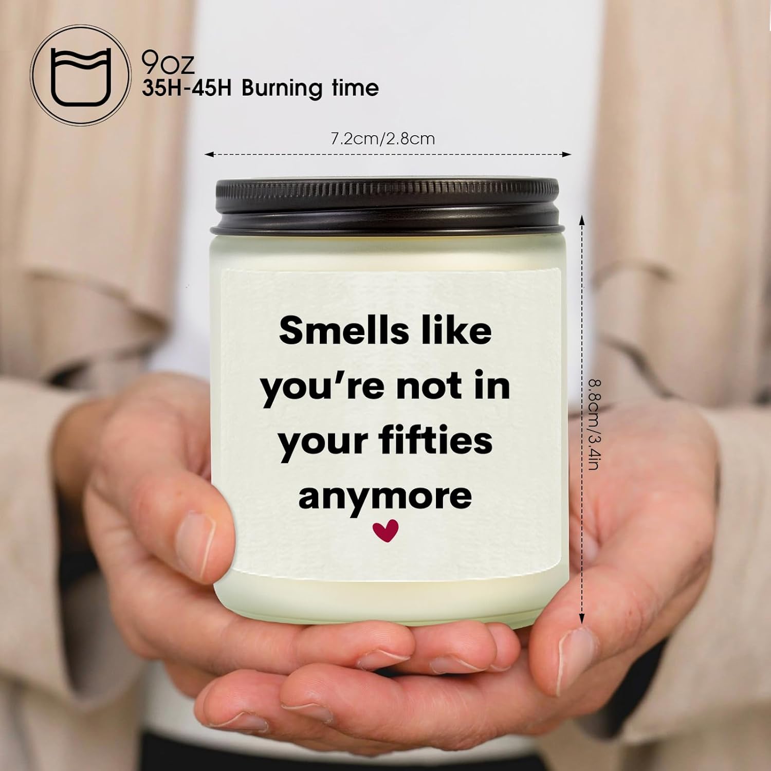 60Th Birthday Gifts For Women Men, 1966, 60Th Birthday Gifts For Mom, Dad, Her, Him, Wife, Sister, Friend, Christmas Scented Soy Wax Candle With Gift Box