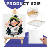 Small Stretched Canvas For Painting 6X6 Inch, 2/5''Profile Art Primed 16 Pack Canvases For Painting, Cotton Small Professional Blank Paint Canvas For Kids And Art Supplies, For Acrylics, Oils.