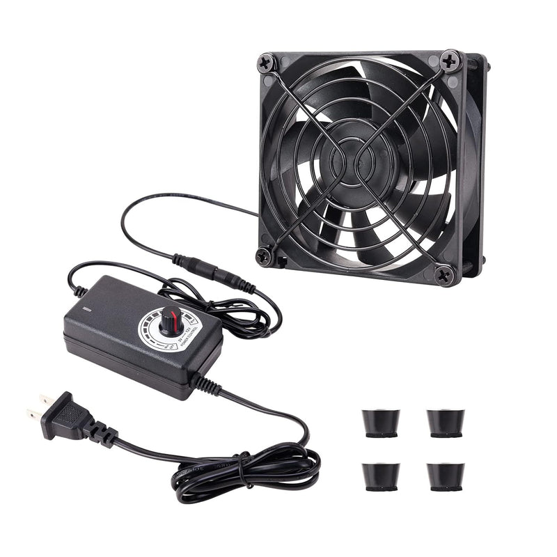 80Mm X 25Mm Computer Fan With Ac Plug 110V - 240V With Speed Controller For Re