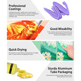 Acrylic Leather Paint Kit Set For Shoe Painting -12 Pack 2.5Oz Paint For Bag & Wallet Decor, Jacket Care, Crafts Diy & Customizing Leather Projects?Not Contain Sponge?