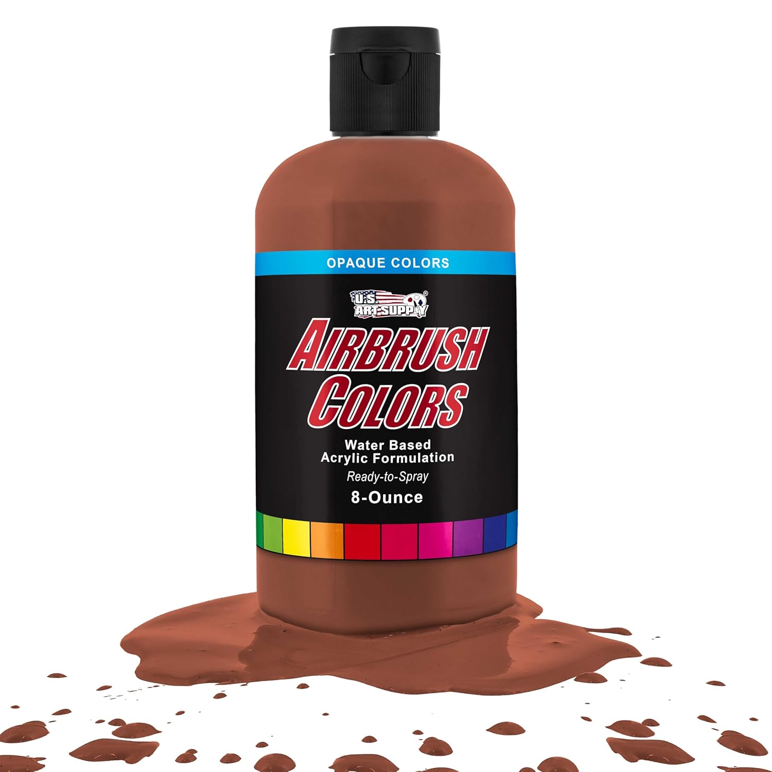 Opaque Coffee Brown Acrylic Special Effects Airbrush Paint - 8Oz Ready To Spray Air Brush Paint For Nails, Models, Fabric - Water-Based Air Brush Painting
