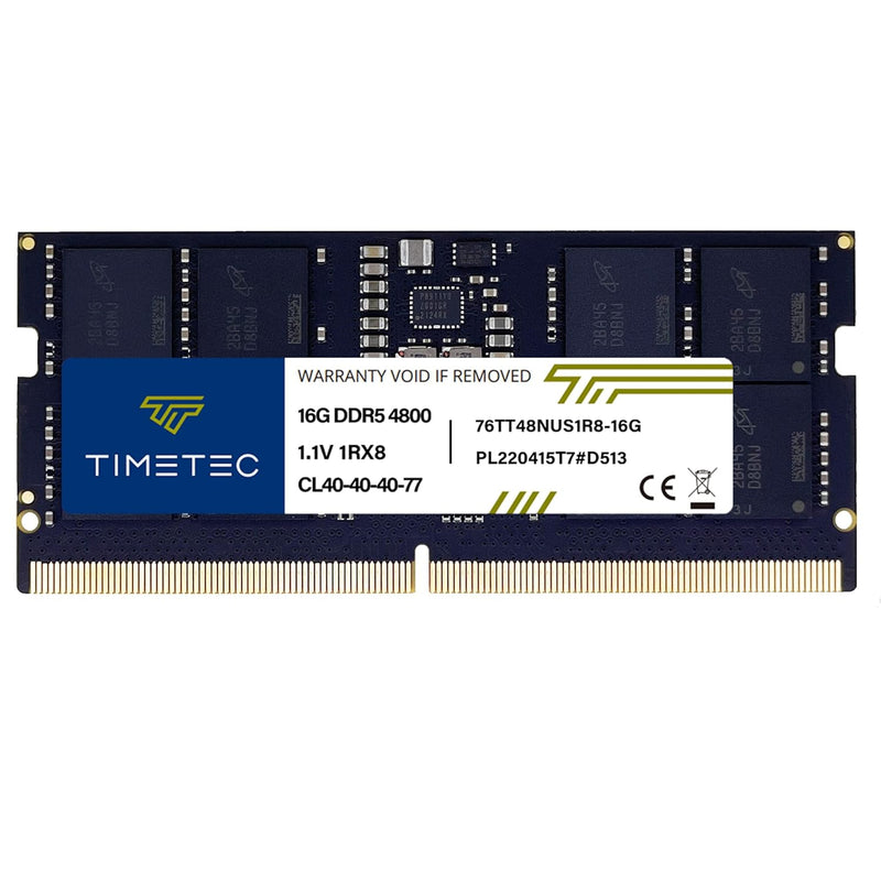 Timetec 16GB DDR5 4800MHz PC5-38400 Unbuffered Non-ECC 1.1V CL40 1Rx8 Single R