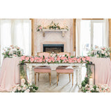 2Pack Artificial Peony Flower Garland - Silk Peony Garland With Pink Flowers For Wedding Party Table Decoration,6Ft/Strand