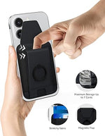 3-in-1 Magnetic Wallet with Ring Stand & Privacy Flap for iPhone 15/14/13/12 - Black