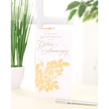 | 50Th Wedding Anniversary Card Grandparents | Happy Anniversary | Her/Him | With Envelope | 139 X 216 Mm