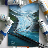 Lukas Berlin Pro Artists Water Mixable Oil Paint 200 ml Tube Rose Madder, Water Soluble, Lightfast Pigments, Quick Drying, Easy Clean-Up, Eco-Friendly, Professional Quality, 40 Color Range
