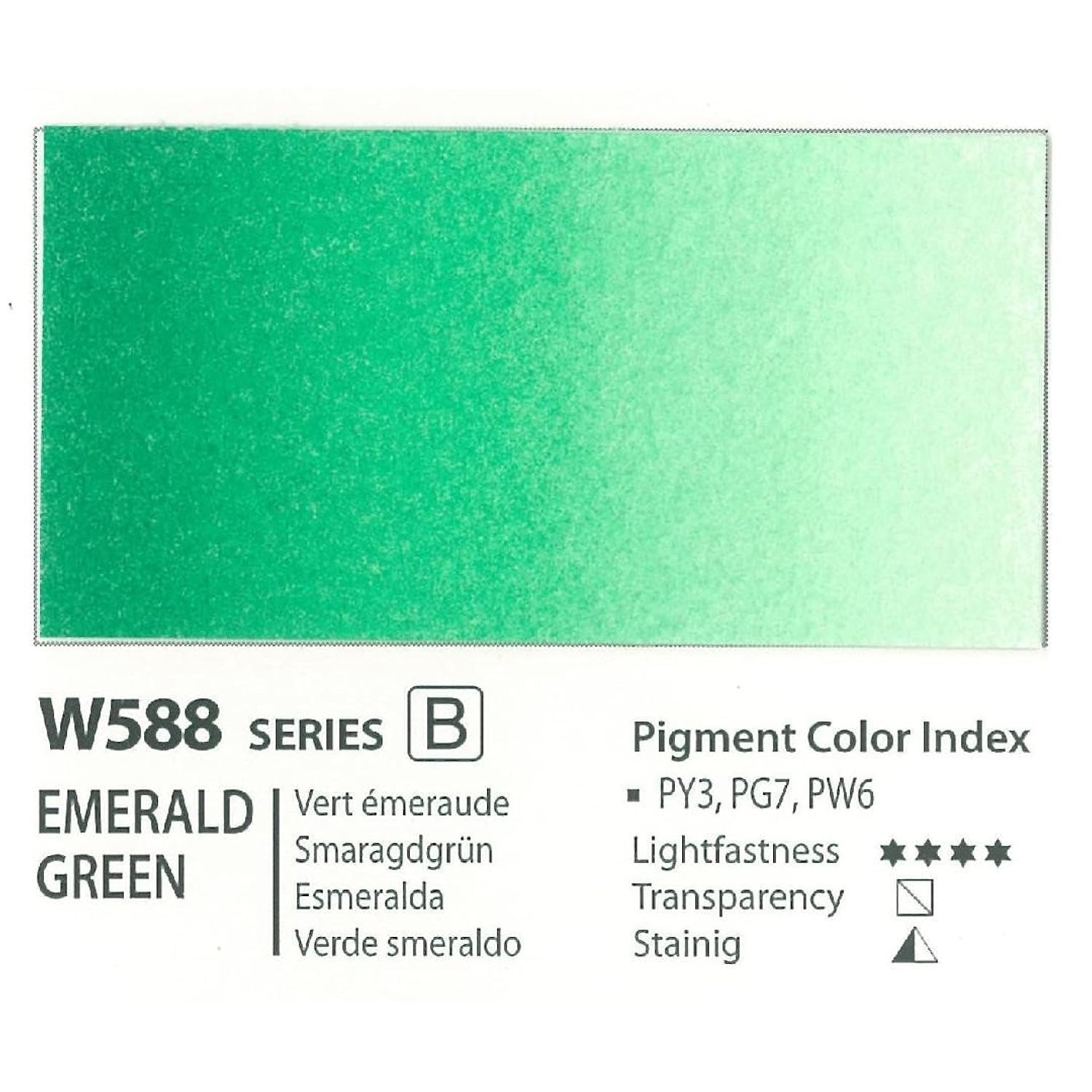 Mijello Mission Gold Class Water Color Paint, 15ml Tube, Emerald Green, (W588)