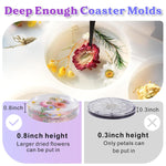 Extra Deep Coaster Resin Molds Silicone, Large 6 Cavity Silicone Molds For Resin, Round Silicone Coaster Molds For Epoxy Resin, Cups Mats, Diy Craft