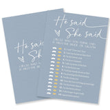 Wedding Shower Games, He Said She Said Game Cards, 30 Wedding Party Game Cards For Couple-To-Be, Newlyweds, Bride & Groom Funny Activities Supplies & Decorations - B08