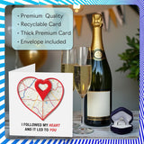 Cute Valentines Day Card - Follow Your Heart - Adorable Happy Valentines Card For Women Men, 5.7 Inch Loving Sentimental Valentine Greeting Cards