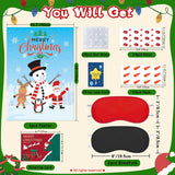 Pin The Nose On The Snowman Reindeer Santa Claus With Carrot Nose Reusable Stickers Christmas Games For Kids Teens Indoor Christmas Party Favors