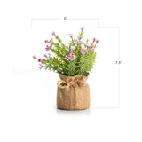 Babys Breath Artificial Flowers In Small Burlap Bag Vases 3Pcs -Gypsophila Faux Flowers Farmhouse Home Coffee Table Bookshelf Office Desk Decorations Kitchen Dining Room Fake Plants Indoor