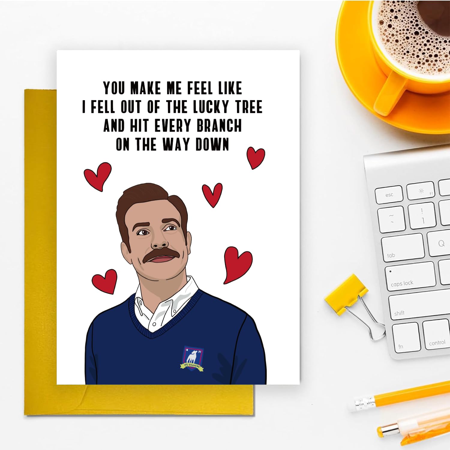 Romantic Valentines Day Card For Couple Partner Women Men, Funny Lucky Tree Anniversary Card, Cute Birthday Cards For Husband Boyfriend Wife Girlfriend, Romantic Humor Love You Cards
