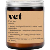 Veterinarian Gift Candle - Pet / Puppy Scented Candle - 8Oz Jar - Modern Style - Blue - Stress Relief & Home Fragrance