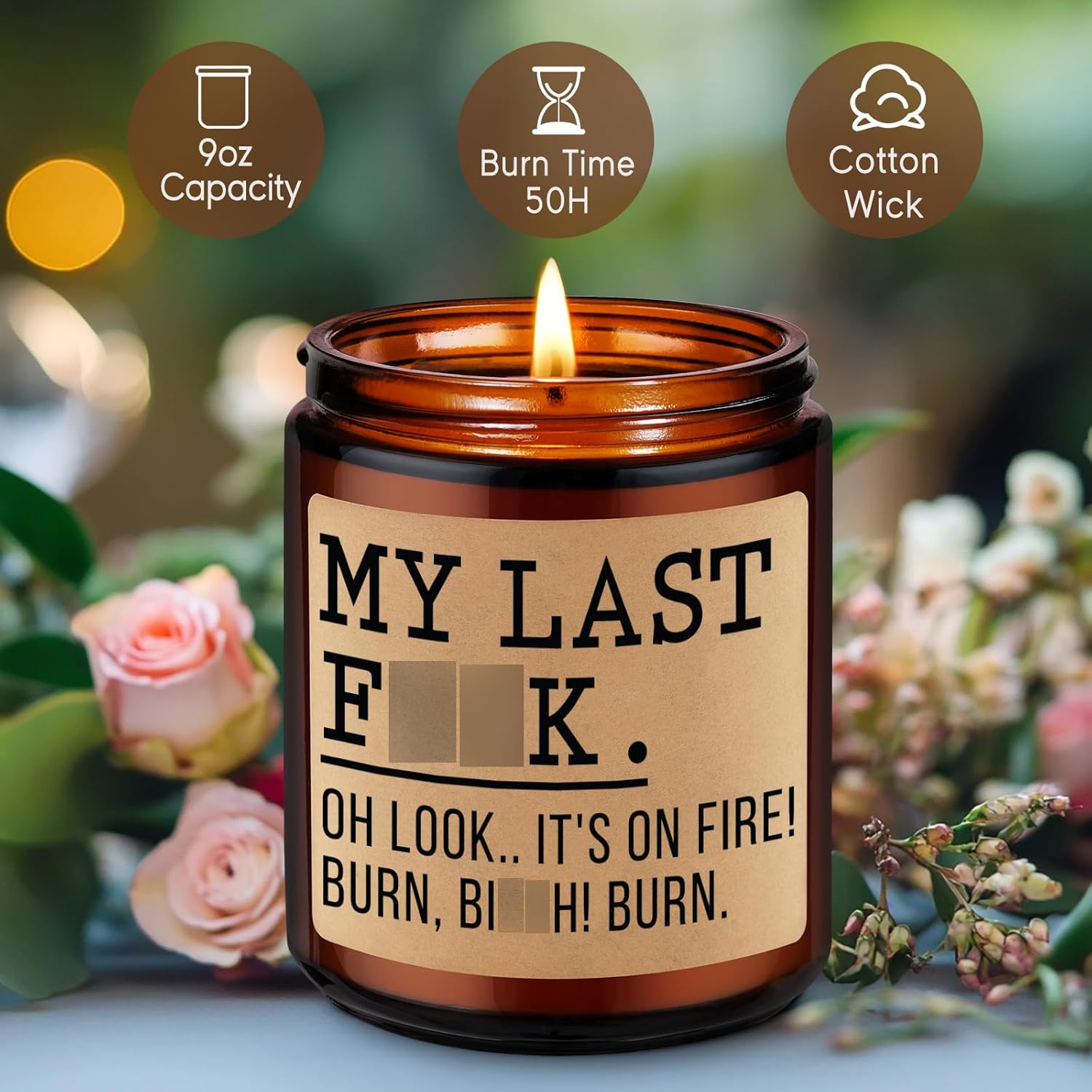 Candles Cool Presents, Funny Relaxation Gifts For Women Men Mom Coworker Friend Boss, Cool Birthday Fun Presents For Her, Valentines Sarcastic Office Relaxing Gifts For Women Nerd Cousin