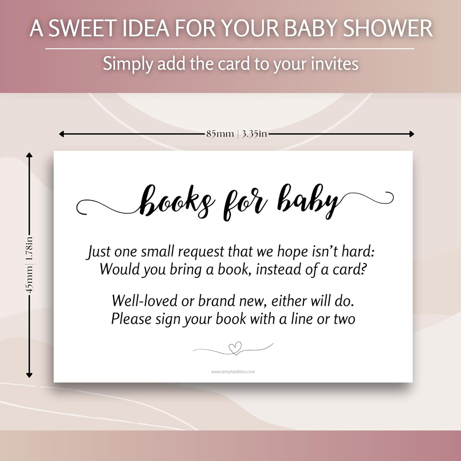 Baby Shower Games - Books For Baby Shower Cards | Pack Of 50 Premium 350Gsm Quality Cards 3X2" | Fun Baby Shower Game For Guests - Perfect Addition To Your Baby Shower Invitations