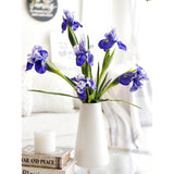 6 Long-Stem Real Touch Artificial Purple Irises – Realistic Faux Flowers for Home Décor, Wedding Bouquets, Centerpieces & Floral Arrangements