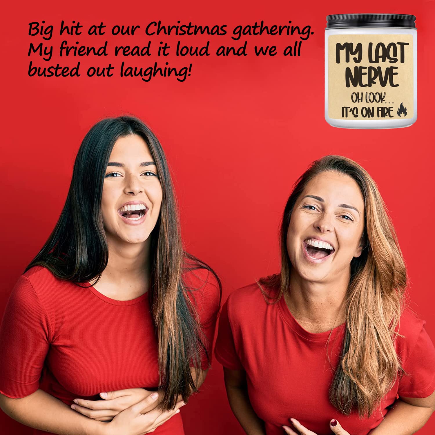 Funny Scented Jar Candle, Candle Gifts For Women - My Last Nerve Candle - Humorous Unique Gifts For Best Friend Bff Bestie Women Men Coworker Birthday Gift