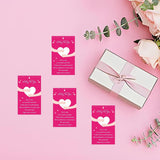 Pocket Hug Bulk Card Little Heart Pocket Hug Inspirational Greeting Cards 2.1 X 4.1 Inch - Happy Valentine'S Day Cards Valentine Exchange For School Friends Colleagues Family 50 Pack (Pink)