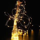 2 Pack Fairy Lights Battery Operated 20FT 60 LED Warm White String Lights with Remote Timer 8 Modes Waterproof Copper Wire for Bedroom Party Decor
