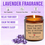 Smells Better Than Life Candle - Motivational Gift - Lavender Soy Candle 8Oz
