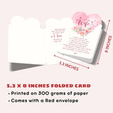 Valentines Day Card For Wife From Husband - Valentines'S Day Cards For Wife - Funny Romantic Love Cards For Her - Cute Gifts For Her - 5.3''X 8.0'' Flower Greeting Card & Envelope