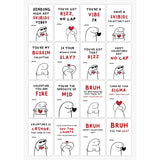 32Pcs Valentines Day Cards For Kids Child School, Slang Valentines Cards,Funny Pookie Bussin Valentine Cards For Teen Slang Teenager, Valentine‘S Day Gifts For Boys, Girls, Valentine Classroom Exchange Gifts