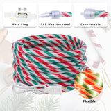 Christmas Candy Rope Lights 18Ft Xmas Tree Lights Ip65 Waterproof Connectable Tube Lights For Holiday Decoration
