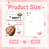 Valentines Day Football Cards 30 Pack Valentine'S Greeting Card Blank Classroom Exchange Party Favor