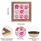 Pink Pet Valentines Day Decor, Wooden Love Xoxo Sign, Valentine'S Day Decorative Signage Plaque Indoor Table Wall Shelf Desk Tiered Tray Rustic Farmhouse Home Decorations Cat Dog Lovers Gift