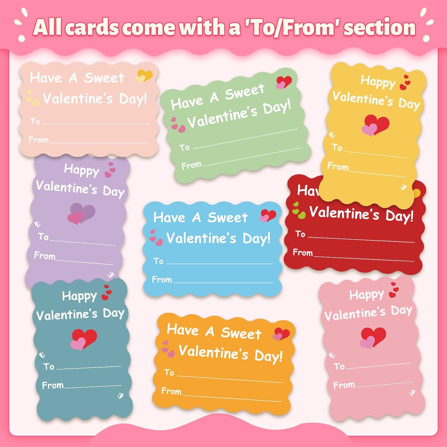 36 Pack Valentines Day Cards For Kids School – 4.7 X 3.2 In Funny Classroom Valentine Cards, 9 Cute Designs With Envelopes & Stickers For Boys, Girls & Teachers
