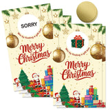 50 Pcs Merry Christmas Scratch Off Game Cards, Christmas Themed Party Supplies, Funny Holiday Scratch Cards For Lottery Group Games Activity, Raffle Tickets For Birthday Party