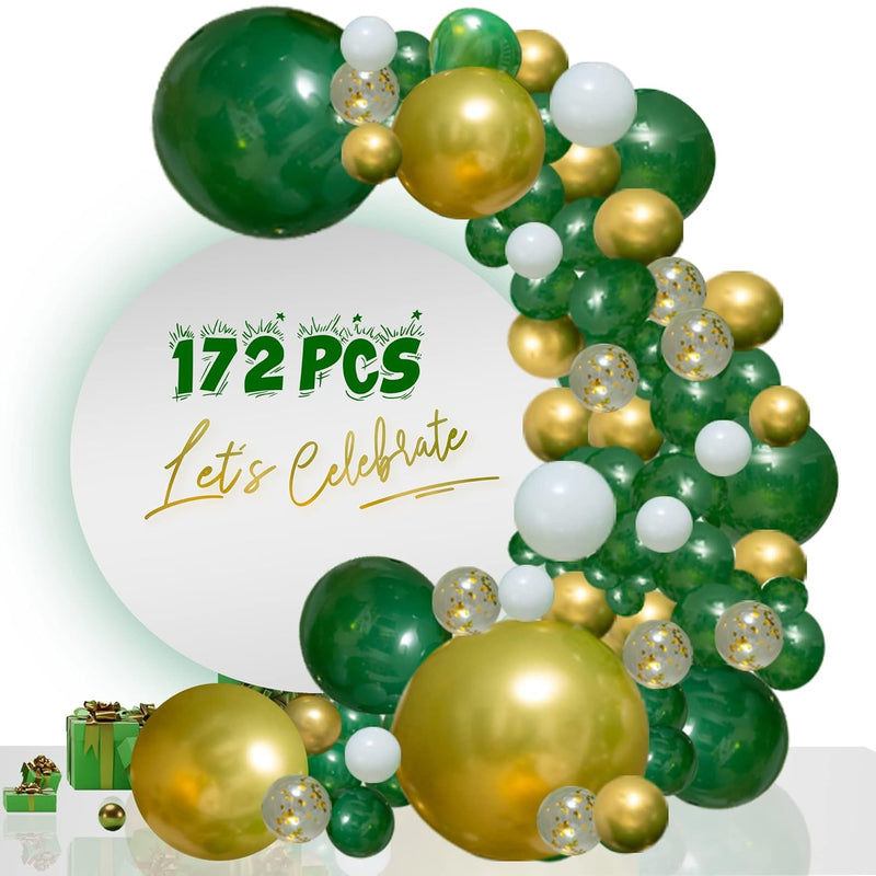 Balloon Garland Arch Kit 172Pcs Green Balloons Garland Kit Metallic Go