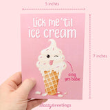 Funny Valentine'S Day Card For Wife Or Girlfriend - Funny Birthday Card For Him Or Her - Funny Anniversary Cards For Husband - Til Ice Cream Card