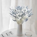 120Pcs Dried Bunny Tails Flower Lagurus Ovatus Natural Dried Flowers Rabbit Tail Grass Gray And White Dried Pampas Grass Dried Floral Arrangement For Boho Decor Wedding Home Diy Farmhouse Table