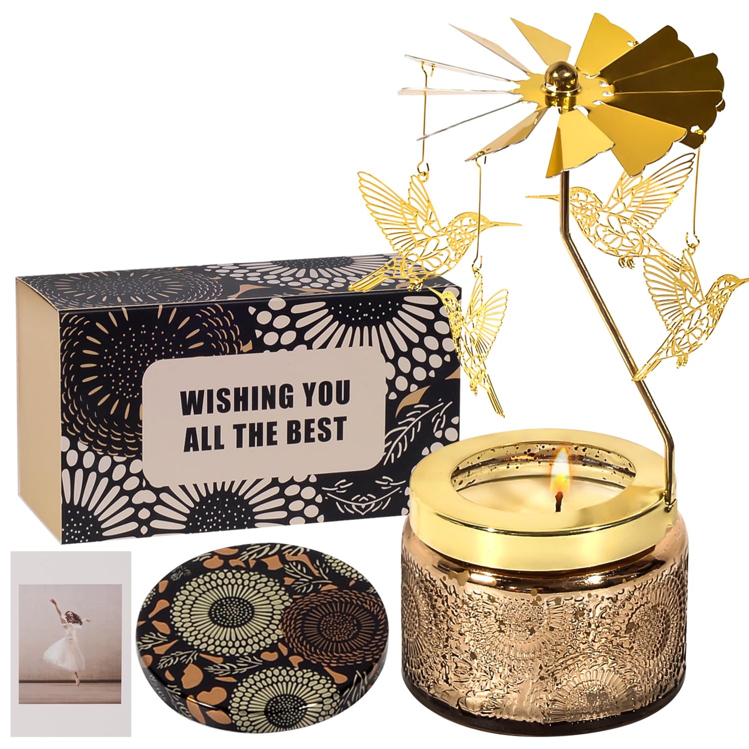 Christmas Gifts, Hummingbird Rotating Scented Candles, Birthday Gifts For Women, Hummingbird Candle Gift For Women, Unique Scented Birthday Gift For Mom, Grandma, Sister, Friends