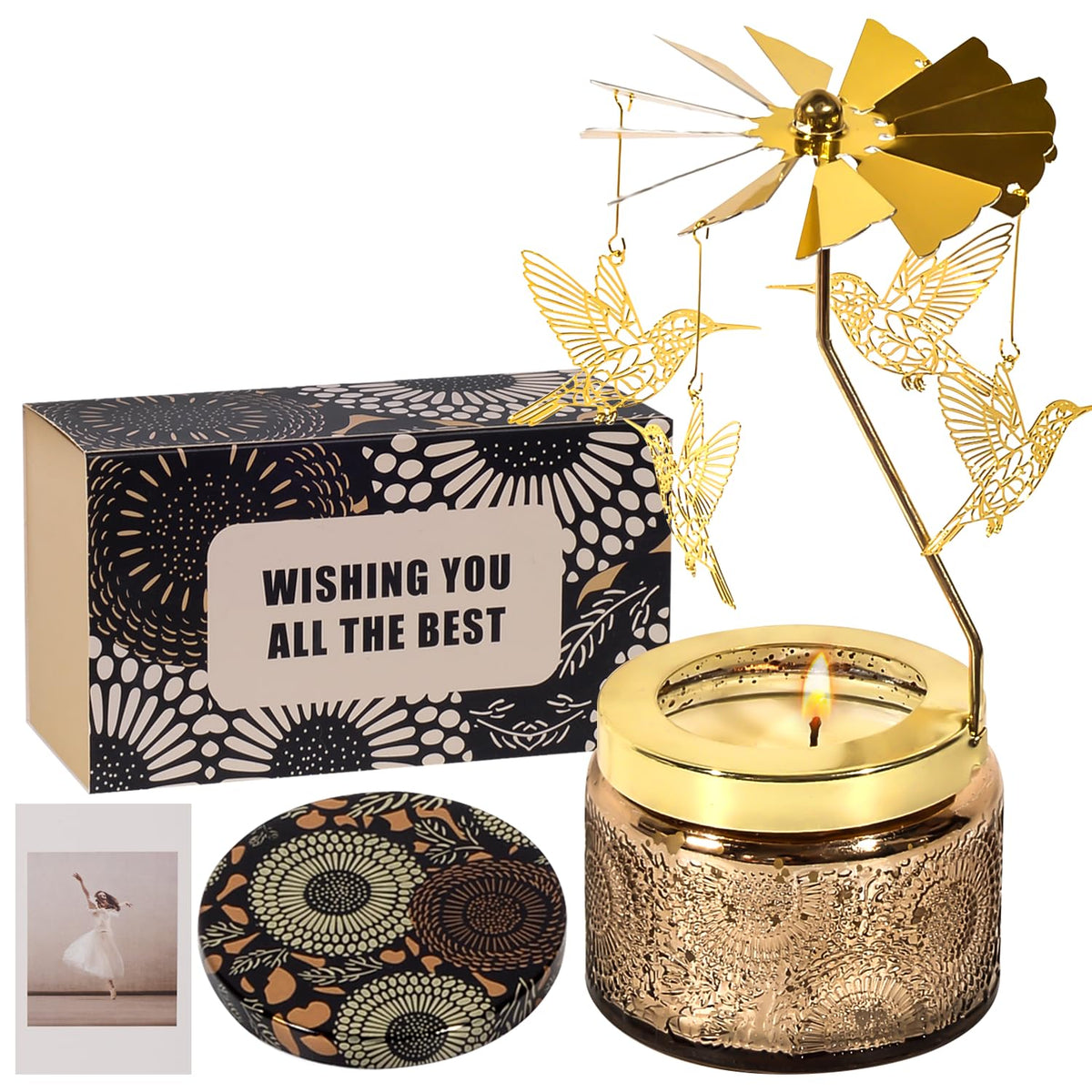 Christmas Gifts, Hummingbird Rotating Scented Candles, Birthday Gifts For Women, Hummingbird Candle Gift For Women, Unique Scented Birthday Gift For Mom, Grandma, Sister, Friends
