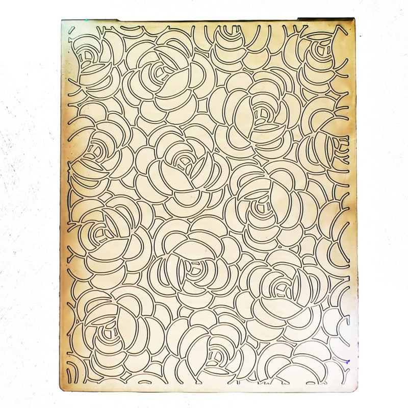 Rose Flowers Background Plastic Embossing Folders For Card Making Scrapbooking