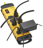 Heavy Duty Power Strip 8 Outlets 2 USB Ports 25 Ft Cord 1960J Surge Protection