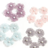 30Pcs Mini Artificial Flower Wedding Home Decorations Diy Clothing Headdress Headwear Crafts Fake Rose Flower Accessory Pearl Flower Accessories, Black